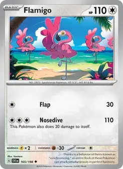Flamigo 165/198 Scarlet & Violet Pokémon card