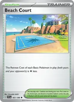 Beach Court 167/198 Scarlet & Violet Pokémon card