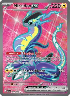 Miraidon ex 227/198 Scarlet & Violet Pokémon card