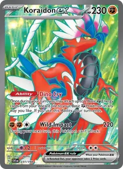 Koraidon ex 231/198 Scarlet & Violet Pokémon card