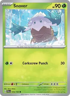 Snover 010/193 Paldea Evolved Pokémon card