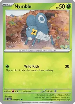 Nymble 020/193 Paldea Evolved Pokémon card