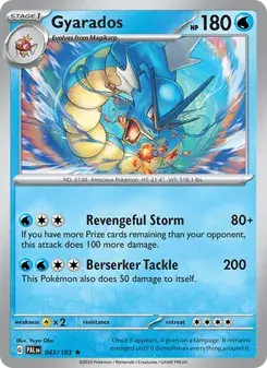 Gyarados 043/193 Paldea Evolved Pokémon card