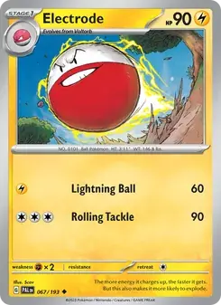 Electrode 067/193 Paldea Evolved Pokémon card