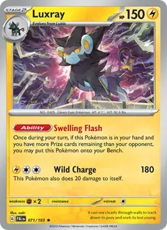 Luxray 071/193 Paldea Evolved Pokémon card