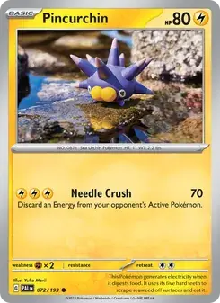 Pincurchin 072/193 Paldea Evolved Pokémon card