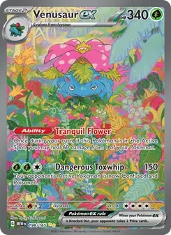 Venusaur ex 198/165 151 Pokémon card