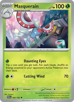 Masquerain 002/182 Paradox Rift Pokémon card