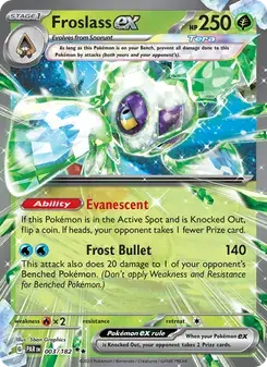 Froslass ex 003/182 Paradox Rift Pokémon card