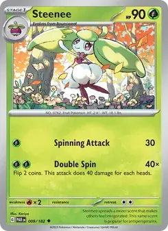 Steenee 009/182 Paradox Rift Pokémon card