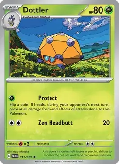 Dottler 011/182 Paradox Rift Pokémon card