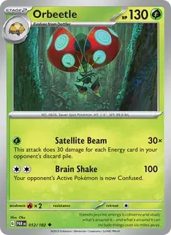 Orbeetle 012/182 Paradox Rift Pokémon card