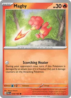 Magby 019/182 Paradox Rift Pokémon card
