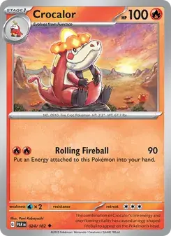 Crocalor 024/182 Paradox Rift Pokémon card