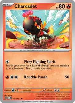 Charcadet 026/182 Paradox Rift Pokémon card