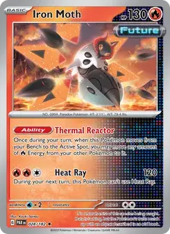 Iron Moth 028/182 Paradox Rift Pokémon card