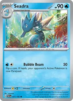 Seadra 031/182 Paradox Rift Pokémon card