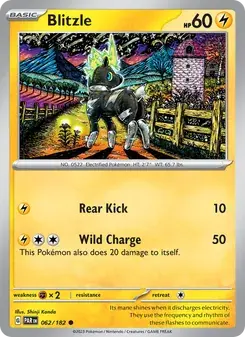 Blitzle 062/182 Paradox Rift Pokémon card