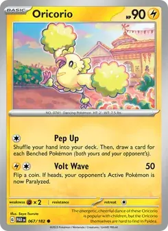 Oricorio 067/182 Paradox Rift Pokémon card