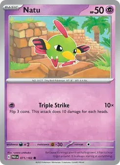 Natu 071/182 Paradox Rift Pokémon card