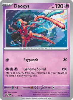 Deoxys 074/182 Paradox Rift Pokémon card