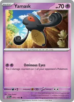 Yamask 075/182 Paradox Rift Pokémon card