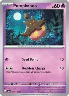 Pumpkaboo 077/182 Paradox Rift Pokémon card