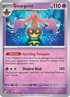 Gourgeist 078/182 Paradox Rift Pokémon card