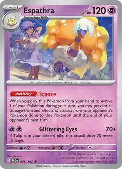 Espathra 081/182 Paradox Rift Pokémon card