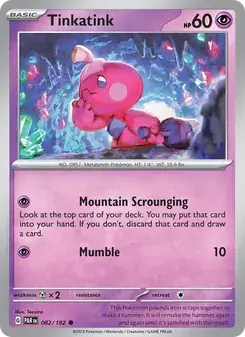 Tinkatink 082/182 Paradox Rift Pokémon card
