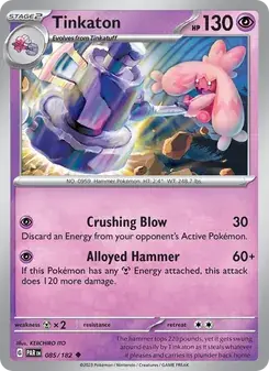 Tinkaton 085/182 Paradox Rift Pokémon card