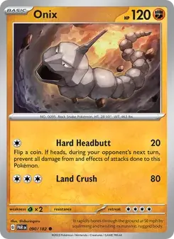 Onix 090/182 Paradox Rift Pokémon card