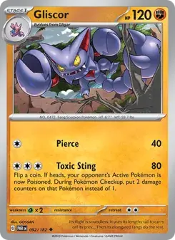 Gliscor 092/182 Paradox Rift Pokémon card