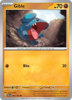 Gible 094/182 Paradox Rift Pokémon card