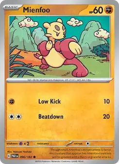 Mienfoo 096/182 Paradox Rift Pokémon card