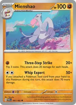 Mienshao 097/182 Paradox Rift Pokémon card
