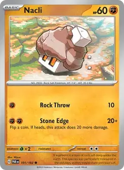 Nacli 101/182 Paradox Rift Pokémon card