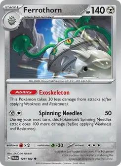 Ferrothorn 128/182 Paradox Rift Pokémon card