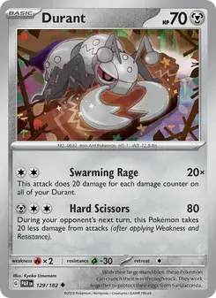 Durant 129/182 Paradox Rift Pokémon card