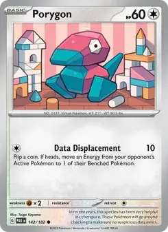 Porygon 142/182 Paradox Rift Pokémon card