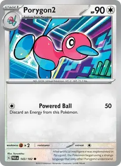Porygon2 143/182 Paradox Rift Pokémon card