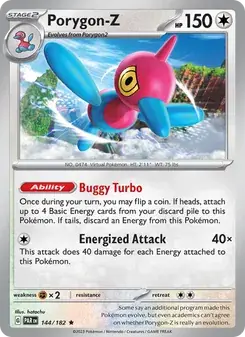 Porygon-Z 144/182 Paradox Rift Pokémon card