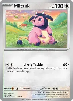 Miltank 147/182 Paradox Rift Pokémon card