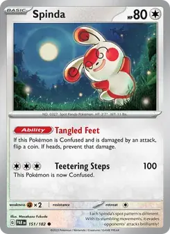 Spinda 151/182 Paradox Rift Pokémon card