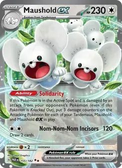 Maushold ex 155/182 Paradox Rift Pokémon card