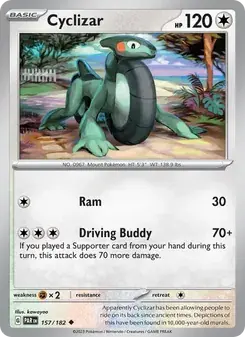 Cyclizar 157/182 Paradox Rift Pokémon card