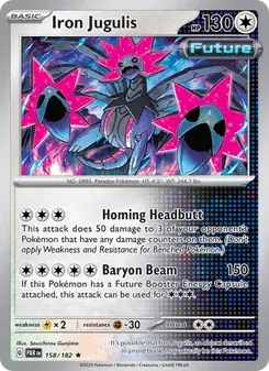 Iron Jugulis 158/182 Paradox Rift Pokémon card