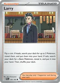 Larry 165/182 Paradox Rift Pokémon card