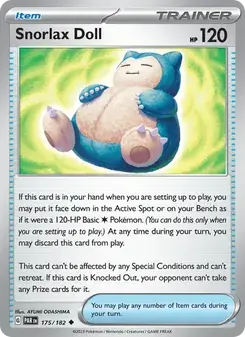 Snorlax Doll 175/182 Paradox Rift Pokémon card