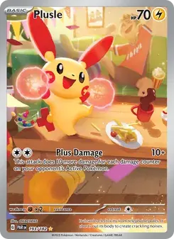 Plusle 193/182 Paradox Rift Pokémon card